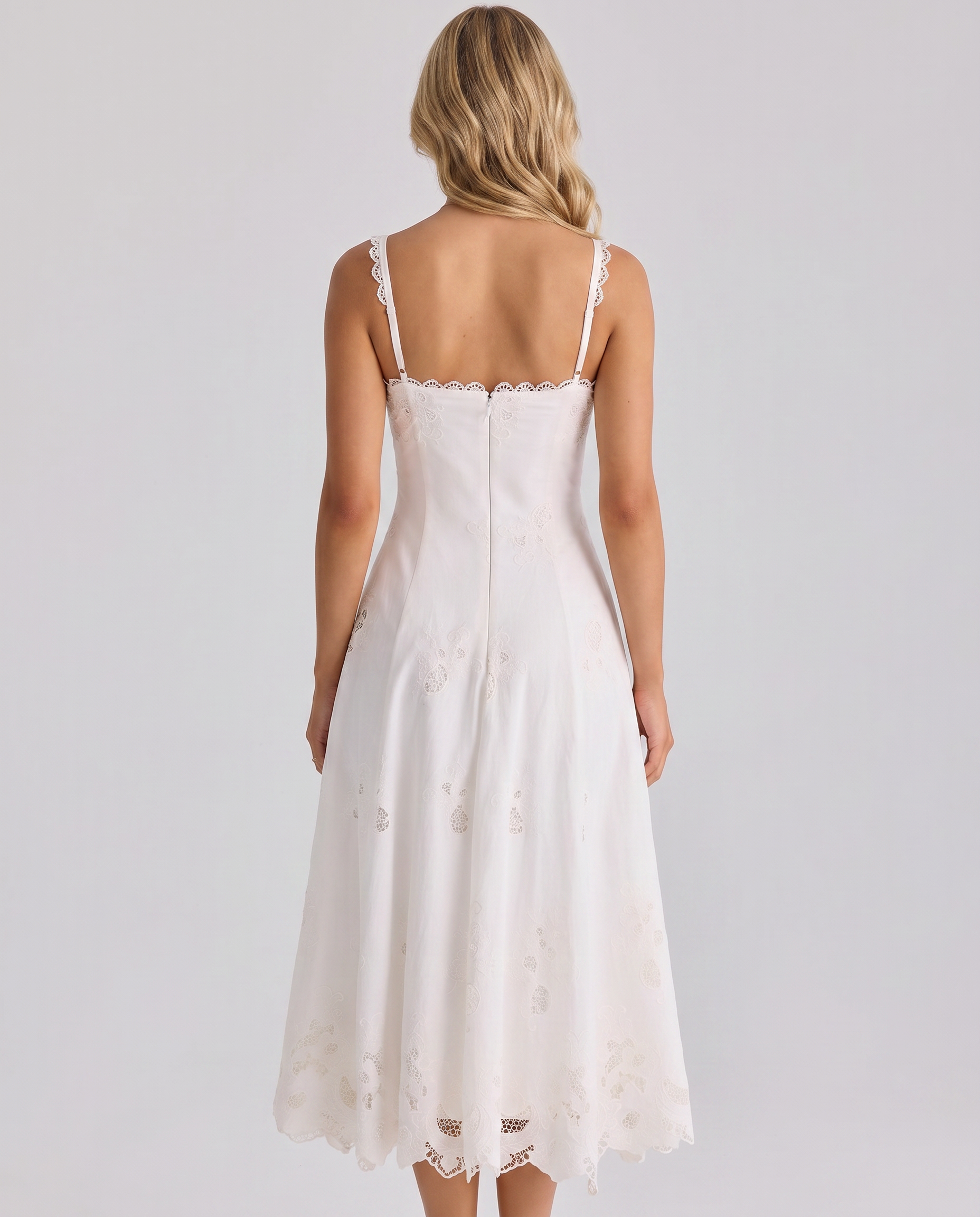 Sorrel | Midi Sundress with Broderie Anglaise Detail