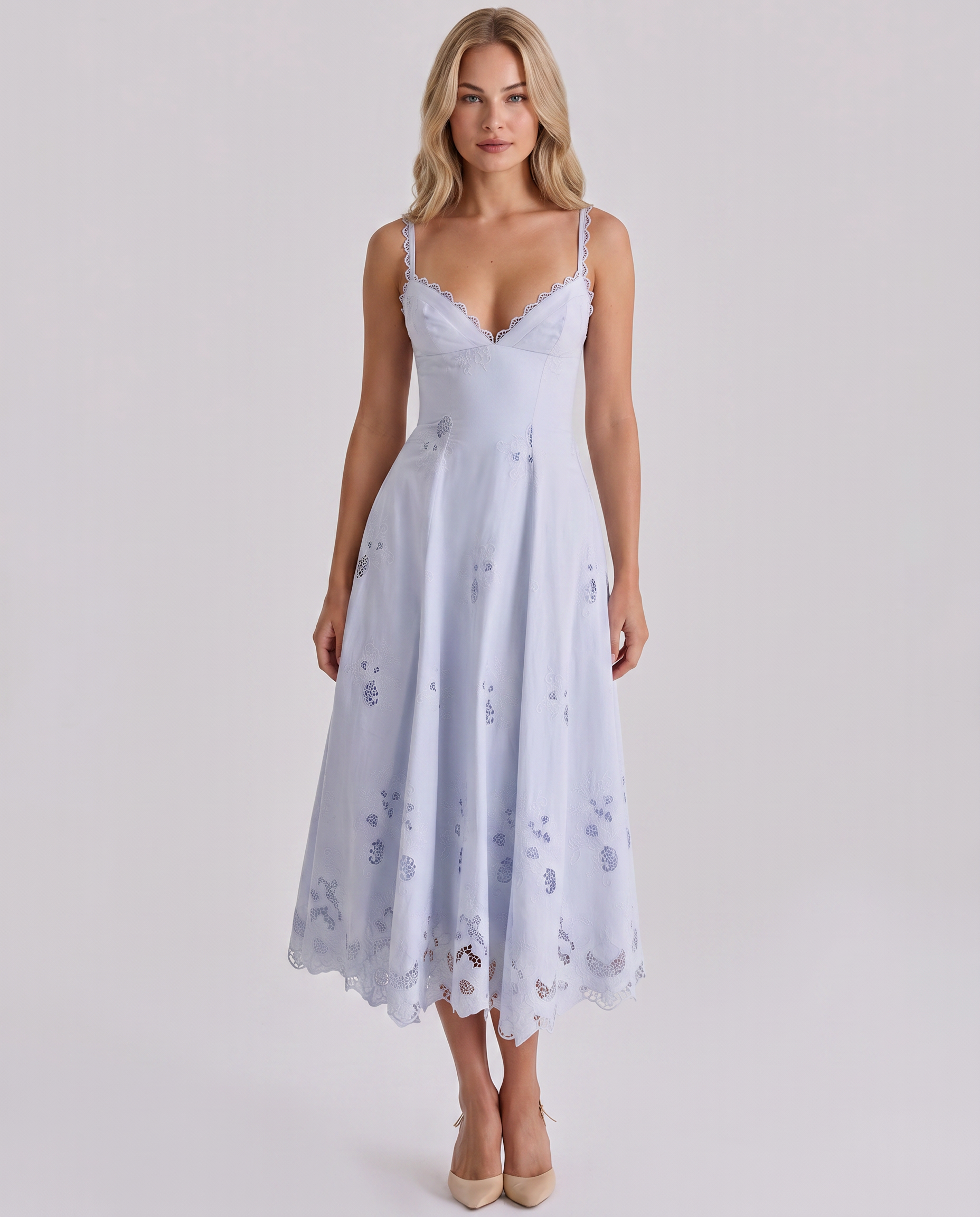 Sorrel | Midi Sundress with Broderie Anglaise Detail