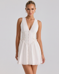 Velma | Mini Dress with Lace-Up Waist