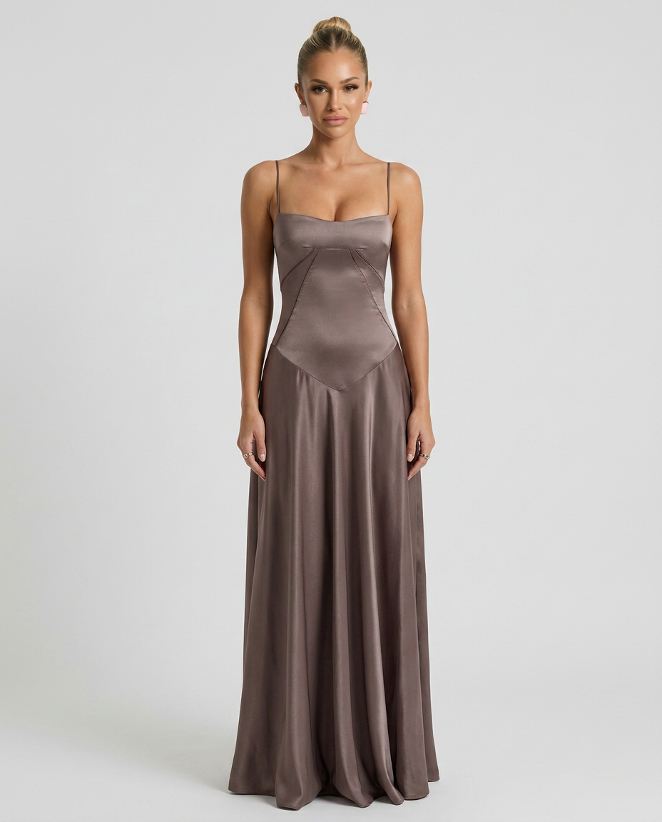 Phoebe | Maxi Dress with Lace-Up Back