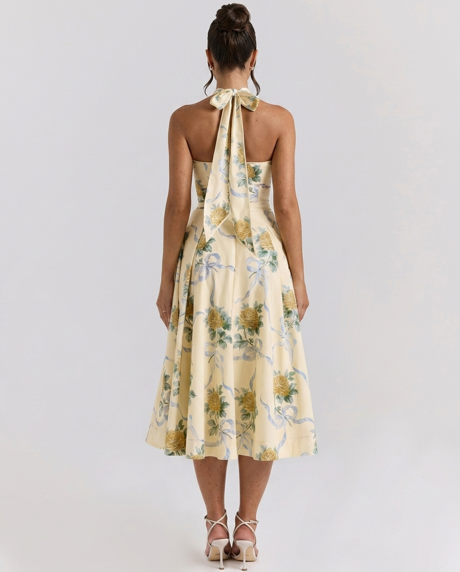 Leann | Halter Neck Midi Sundress