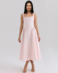 Audra | Midi Sundress with Gathered Straps