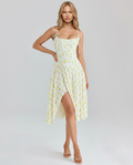 Imelda | Floral Print Georgette Midi Dress