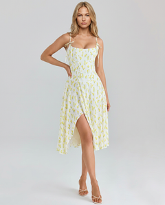 Imelda | Floral Print Georgette Midi Dress
