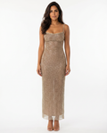 Imogen | Maxi Dress with Beaded Finish and Back Split