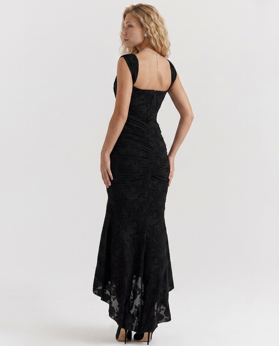 Ora | Ruched Floral Maxi Dress