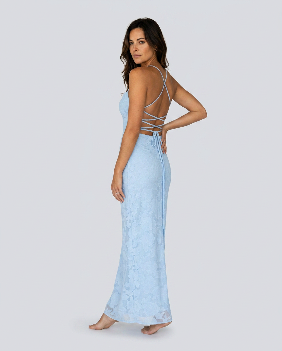 Aiyana | Maxi Dress with Embroidered Floral Lace
