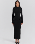 Mallory | Turtleneck Maxi Dress with Structured Waist