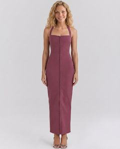 Irma | Halter Maxi Dress with Front Hook Detail