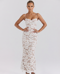 Noli | Lace Maxi Dress with Underwire and Lace-Up Back