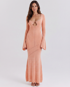 Camryn | Knit Maxi Dress with Cut-Out Bodice