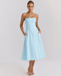 Norma | A-Line Midi Sundress with Pockets