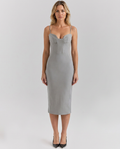 Shanna | Mesh Panelled Bodycon Midi Dress