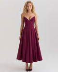 Kate | Strapless Tulle Midi Dress