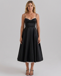 Janet | Tulle Midi Dress with Sweetheart Neckline
