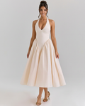 Jami | Halter Neck Midi Sundress with Tulle Underskirt