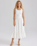 Abby | Lace Up Midi Dress