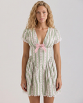 Carly | Stretch Cotton Mini Dress with Gingham Pattern