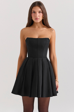 Lora | Strapless Mini Dress with Detachable Bow Detail
