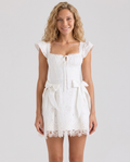 Faye | Broderie Anglaise Frill Mini Dress