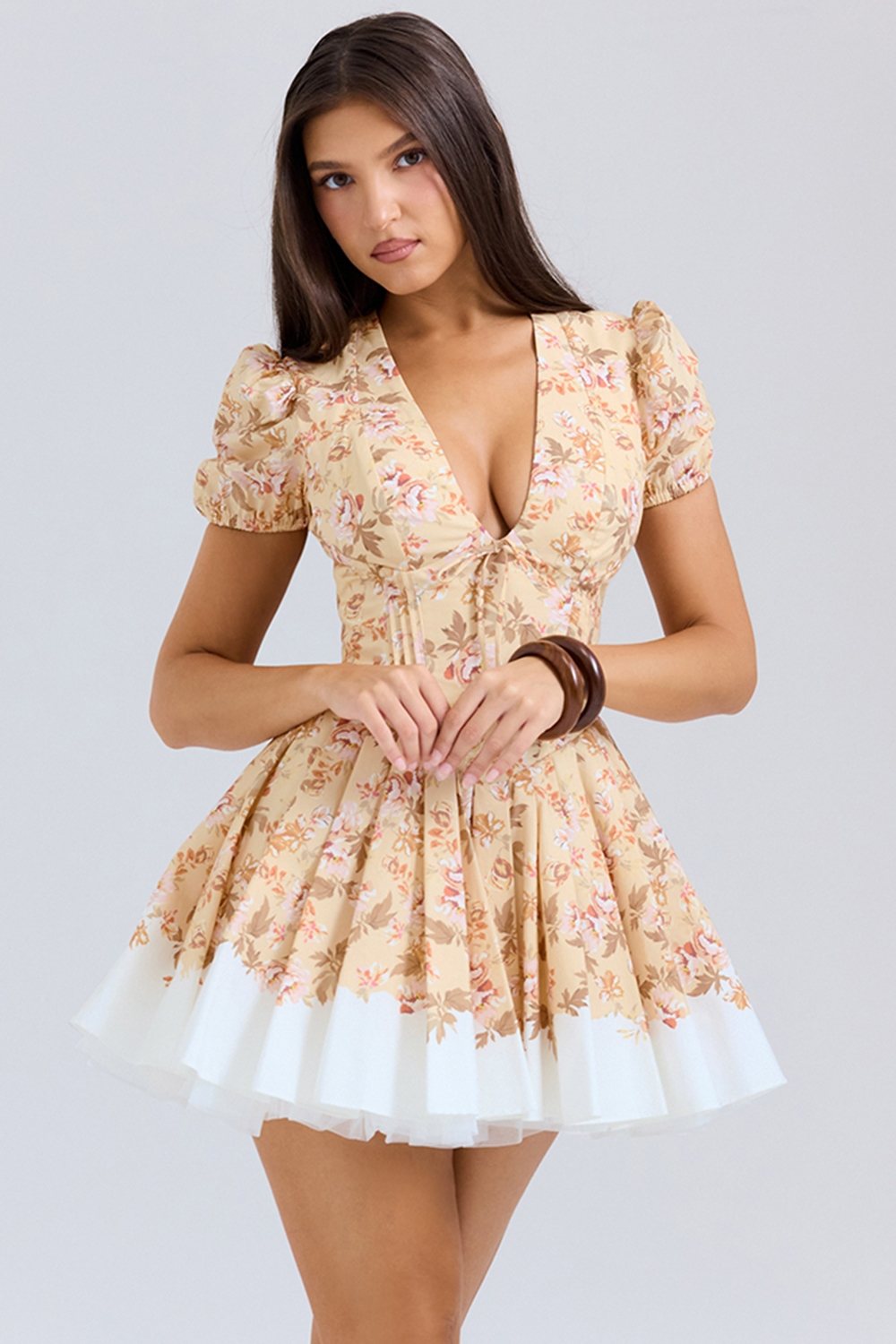 Sasha | Mini Dress with Pleated Cotton Finish