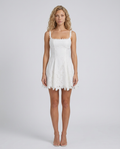 Noelle | Mini Dress with Scallop Lace Detail
