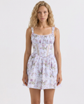 Katie | Floral Print Cotton Mini Dress