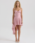 Adeline | Jacquard Draped Mini Dress