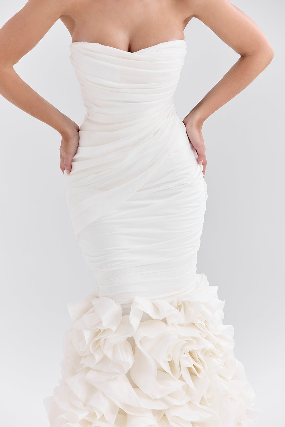 Faith | Strapless Bridal Gown with Ruffle Hem