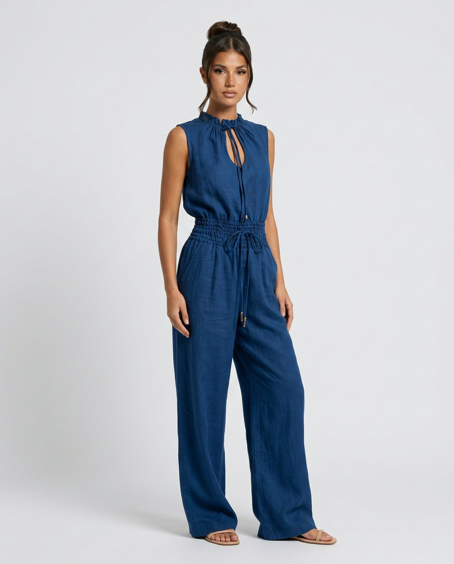 Karina | Sleeveless Drawstring Jumpsuit