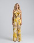 Tina | Watercolour Print Halter Jumpsuit