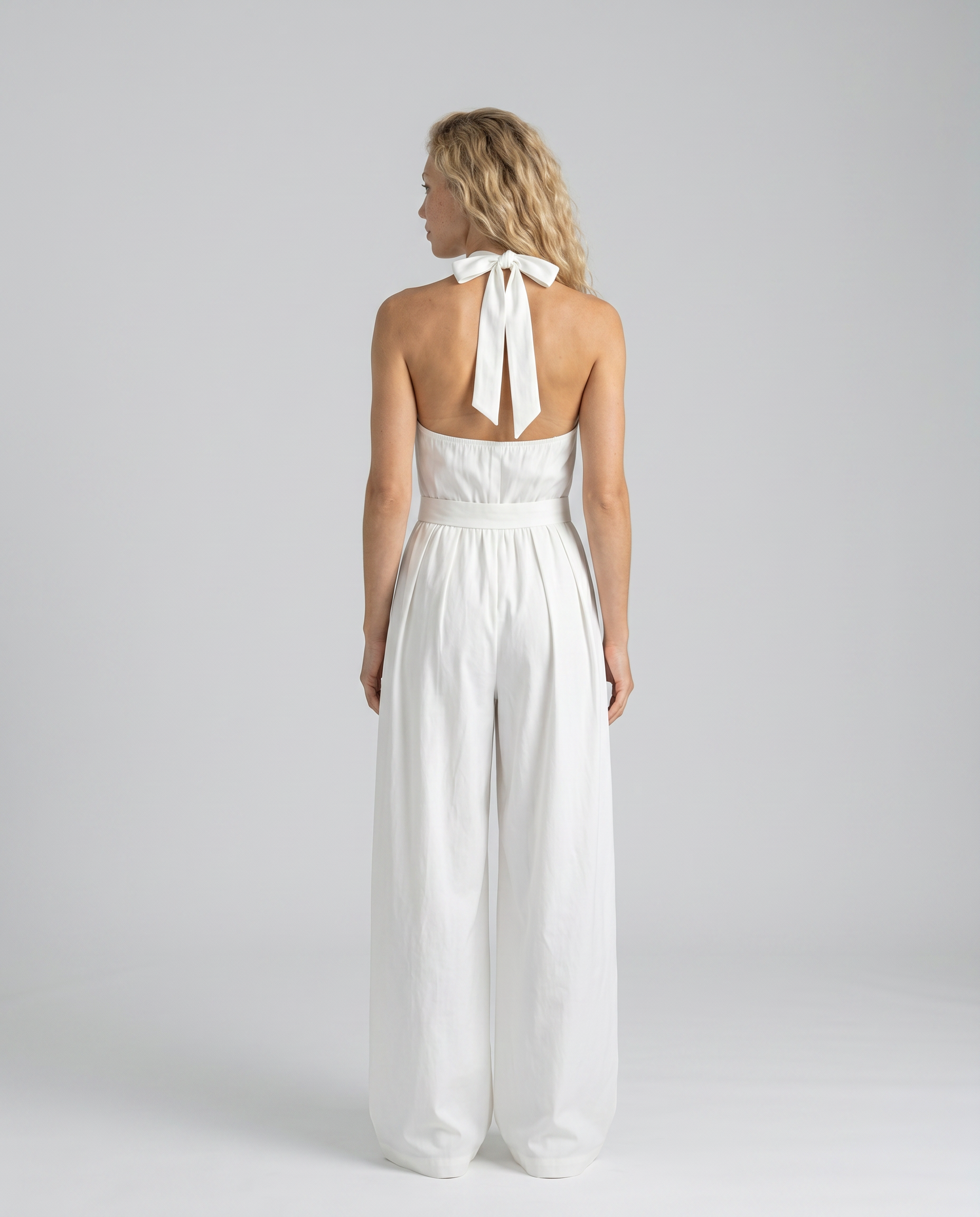 Alma | Halter-Neck Wide-Leg Jumpsuit
