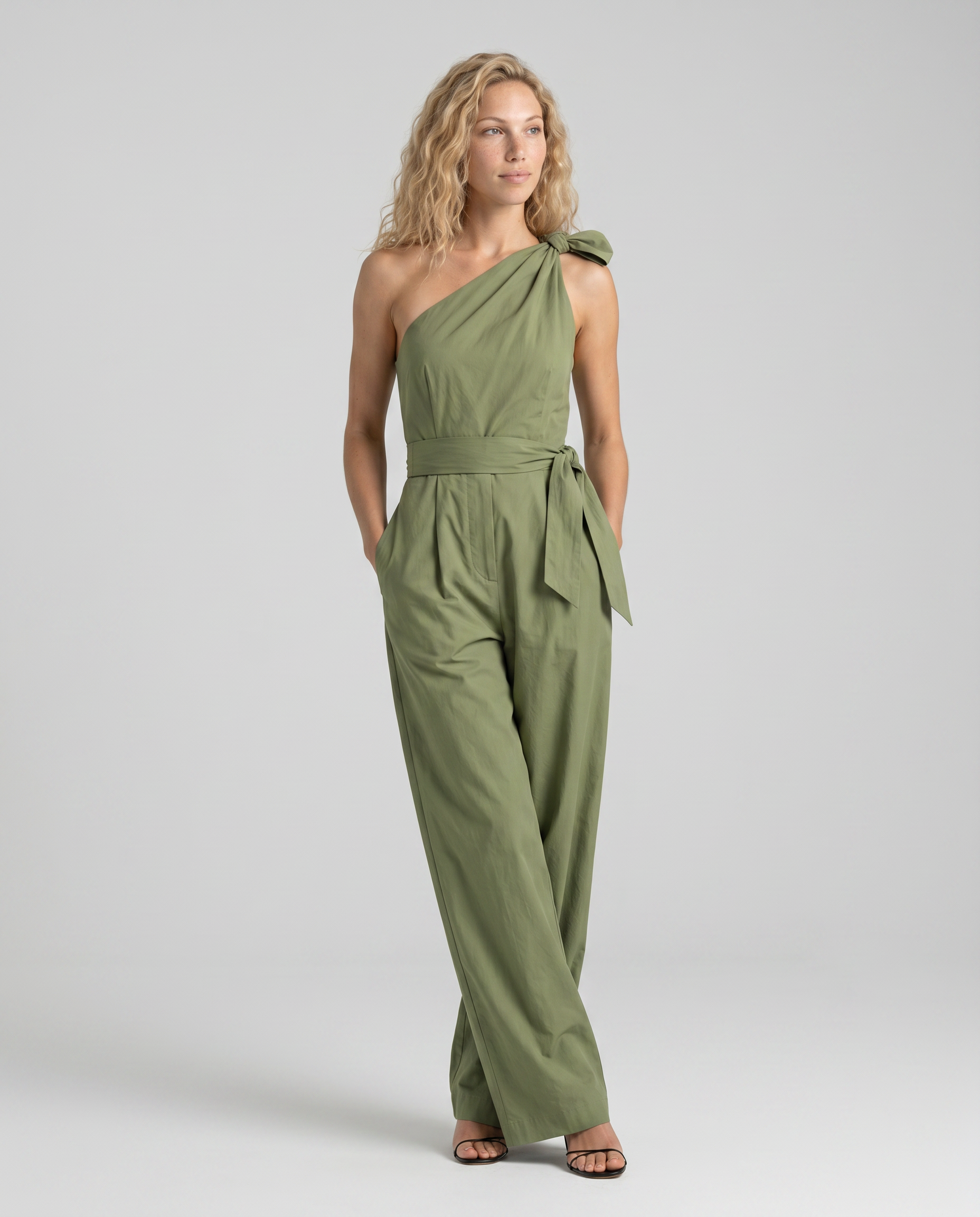 Leslie | One-Shoulder Wide-Leg Jumpsuit
