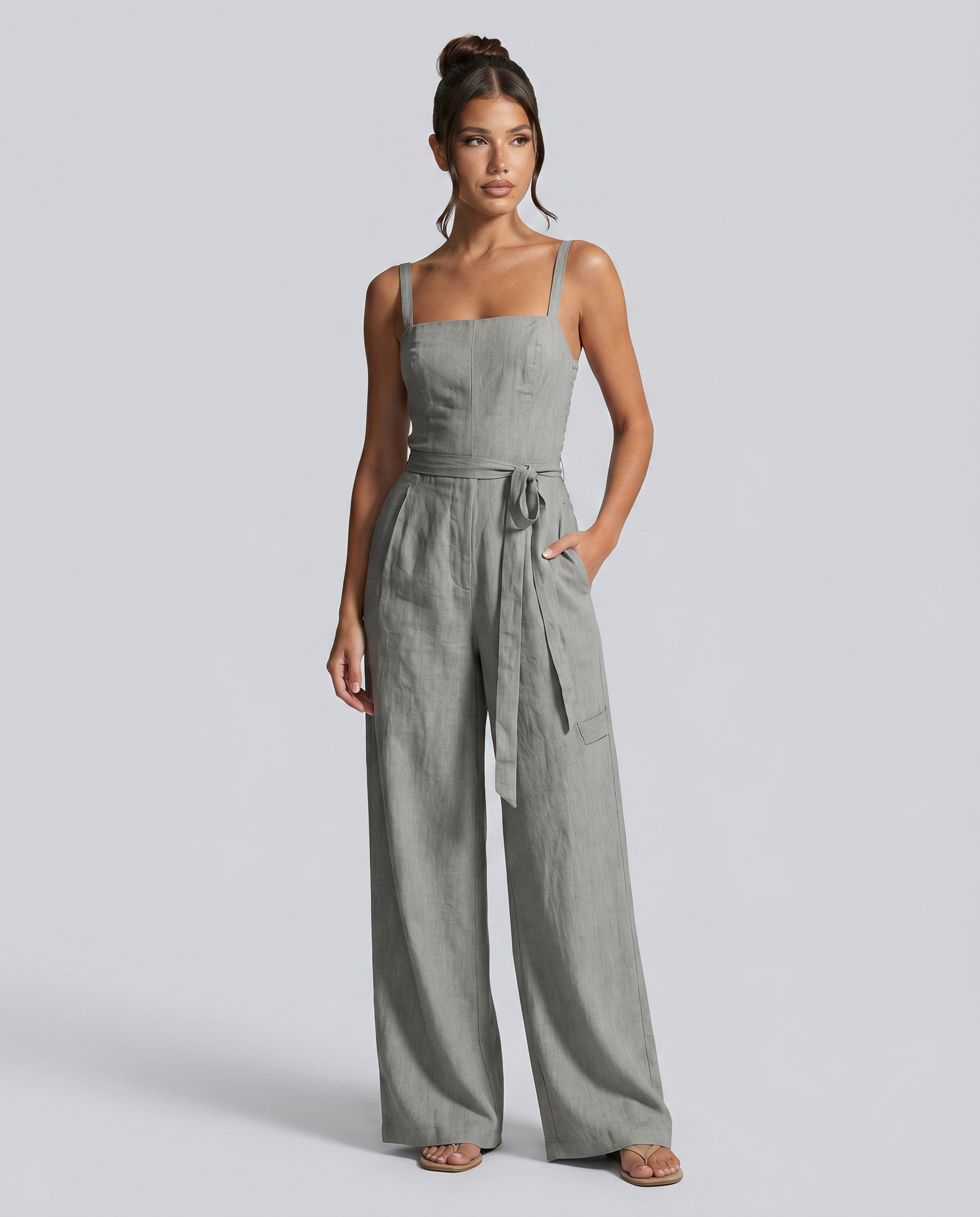 Traci | Wide-Leg Jumpsuit with Tie Waist