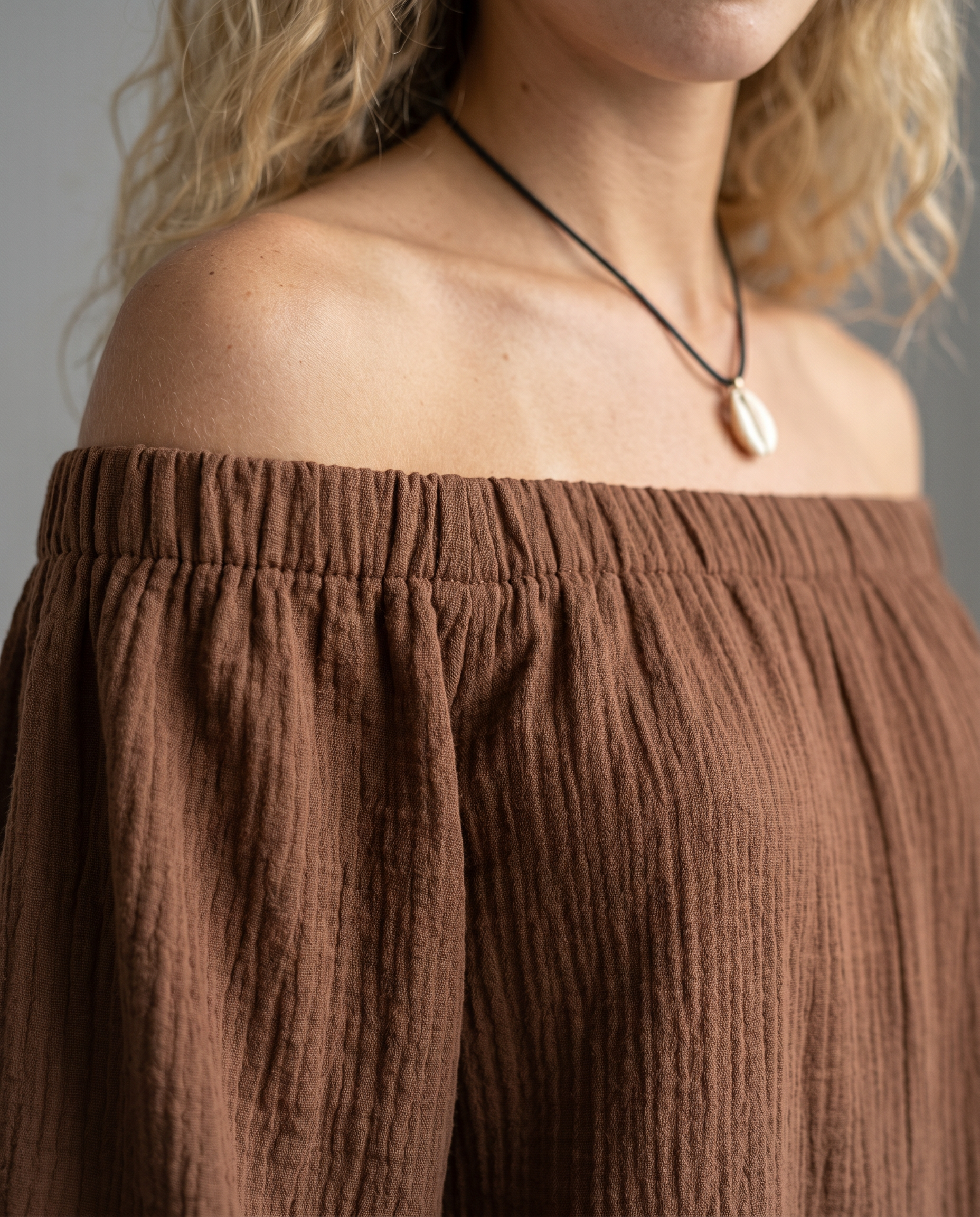 Shawna | Off-Shoulder Linen-Blend Relaxed Jumpsuit