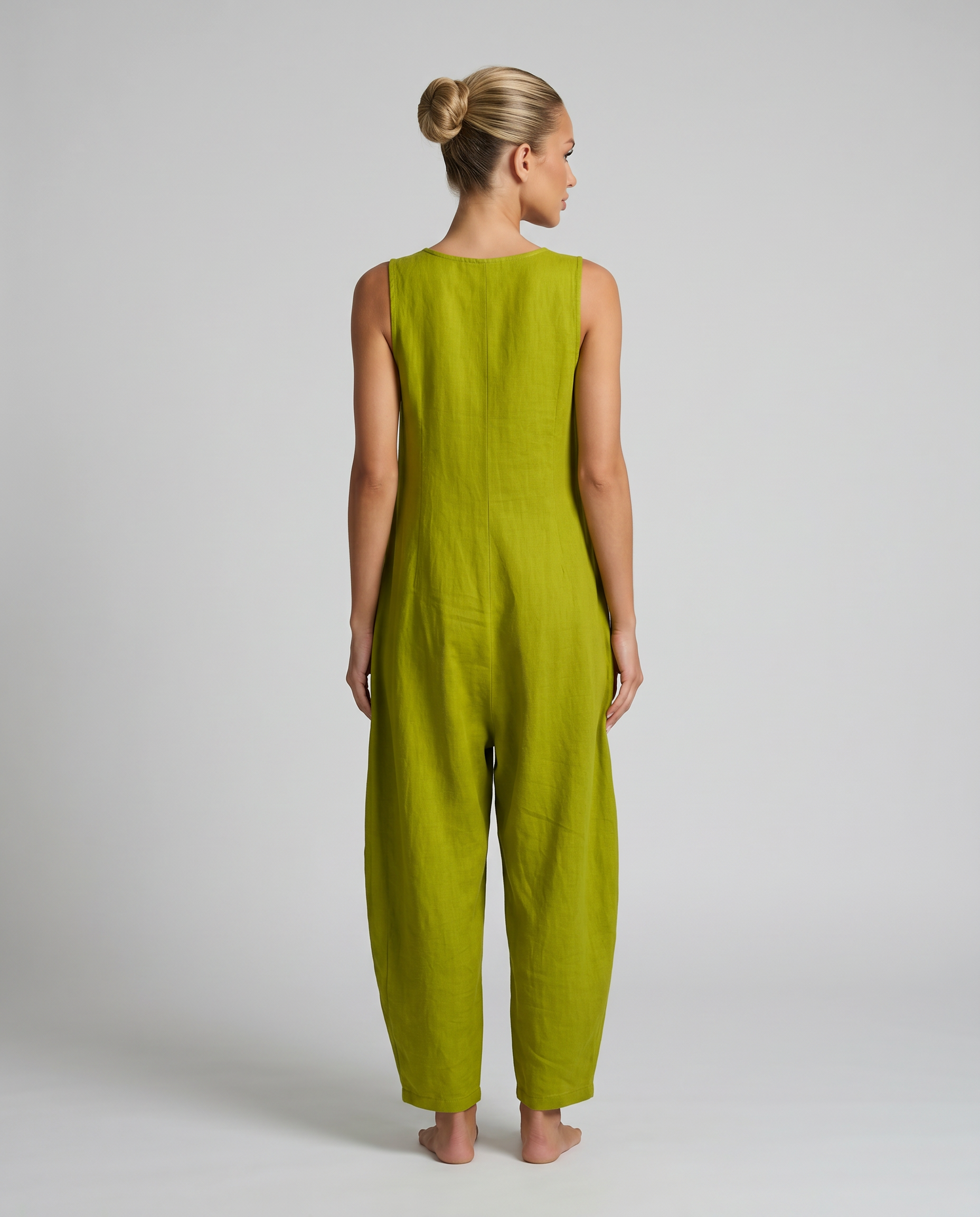 Nita | Sleeveless Linen-Blend Relaxed Jumpsuit