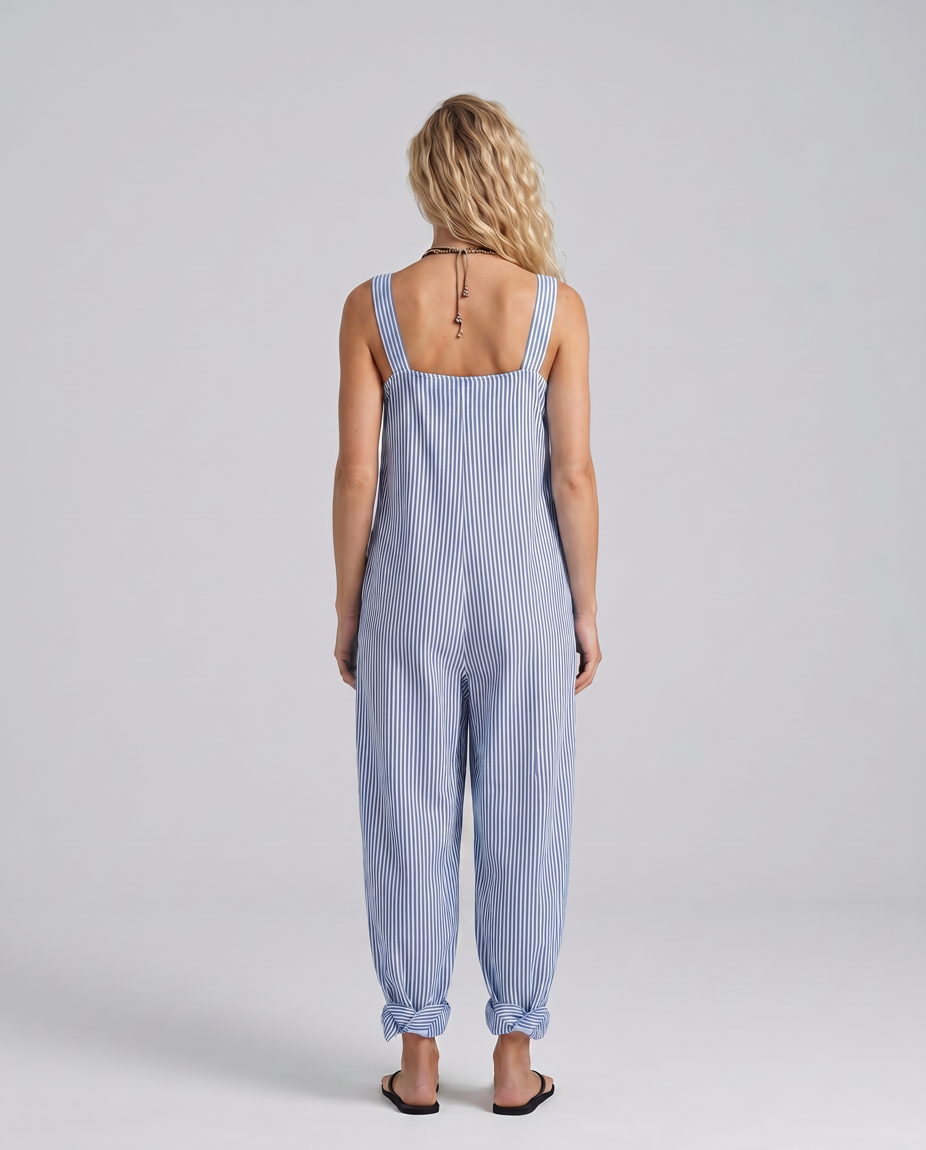 Marlowe | Striped Sleeveless Jumpsuit with Relaxed Fit