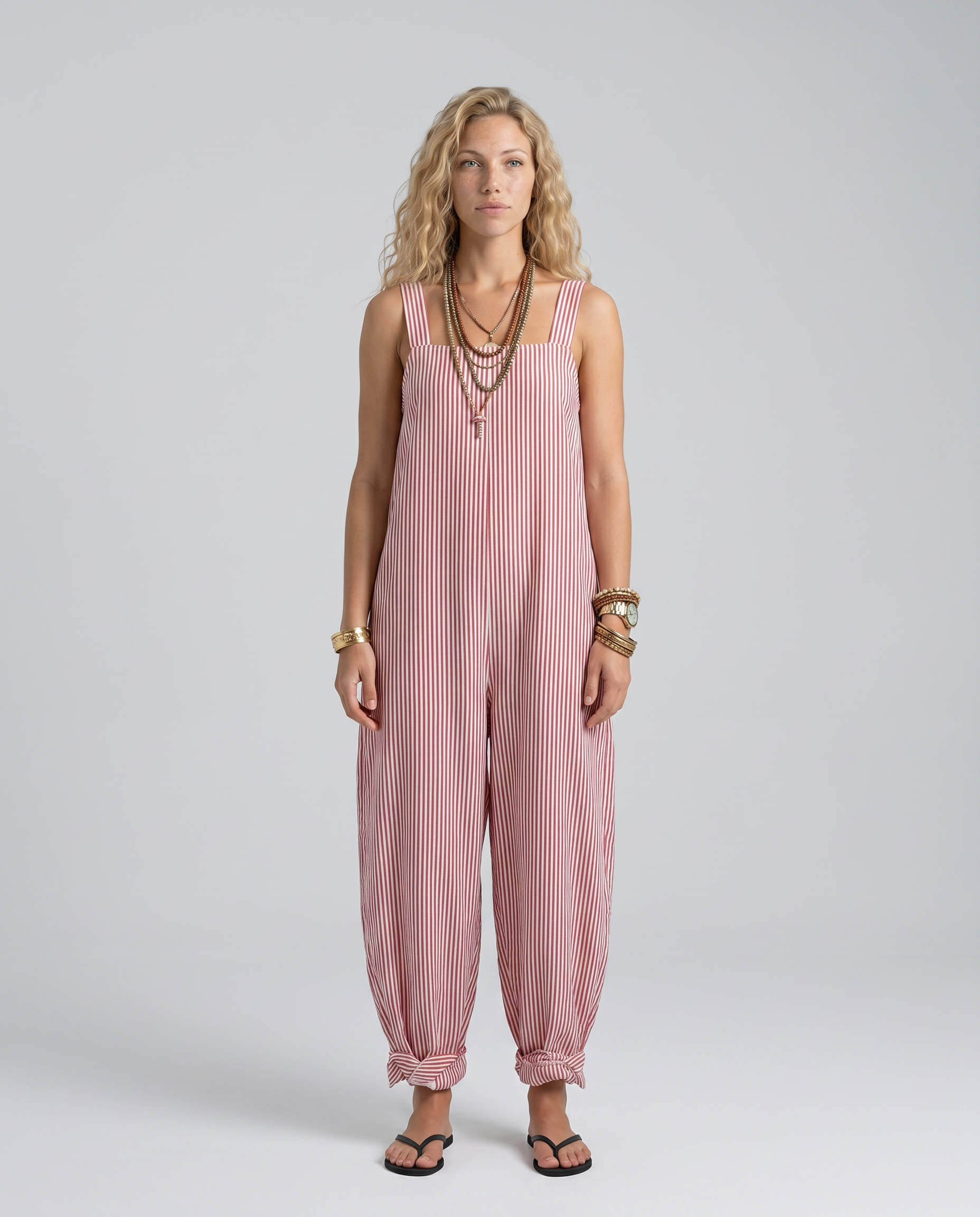 Marlowe | Striped Sleeveless Jumpsuit with Relaxed Fit