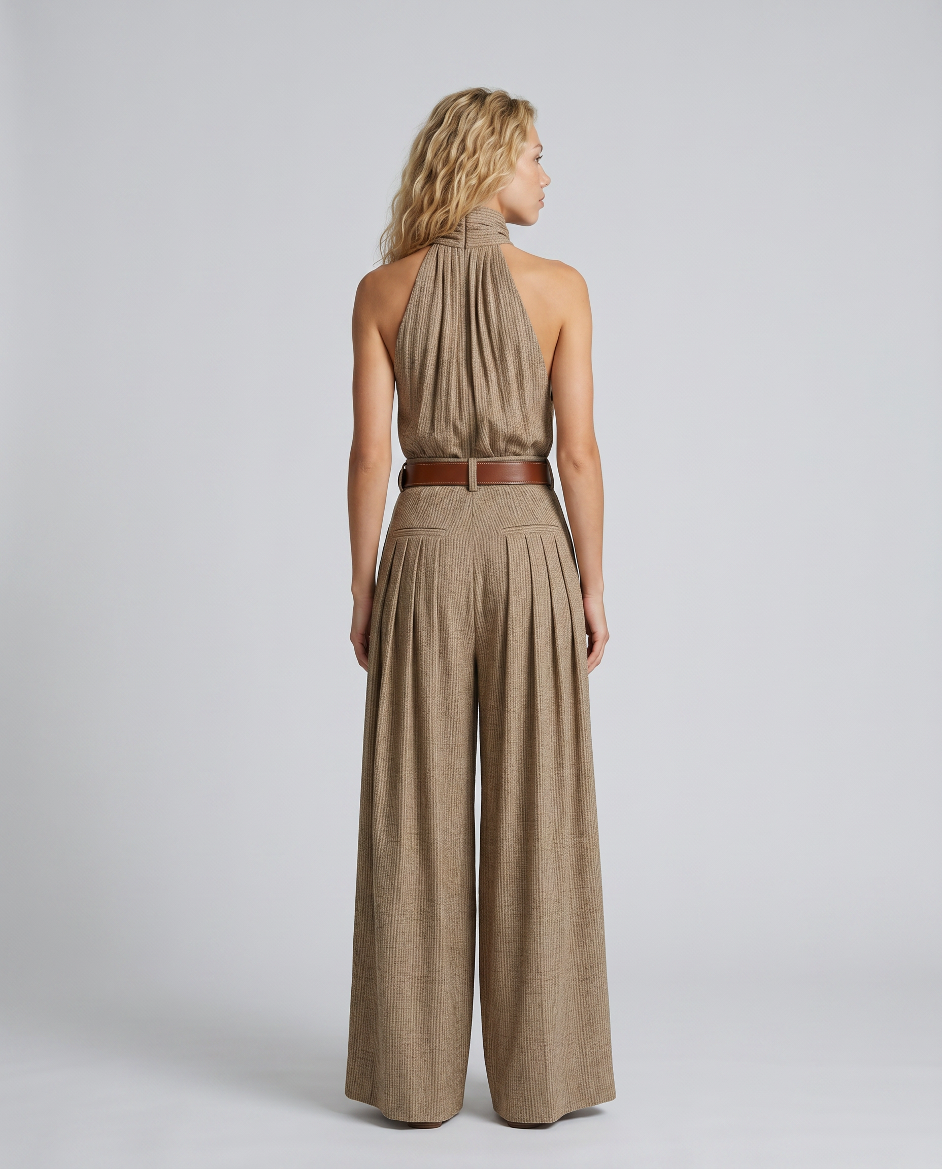 Kelsey | Halter Neck Wide-Leg Jumpsuit