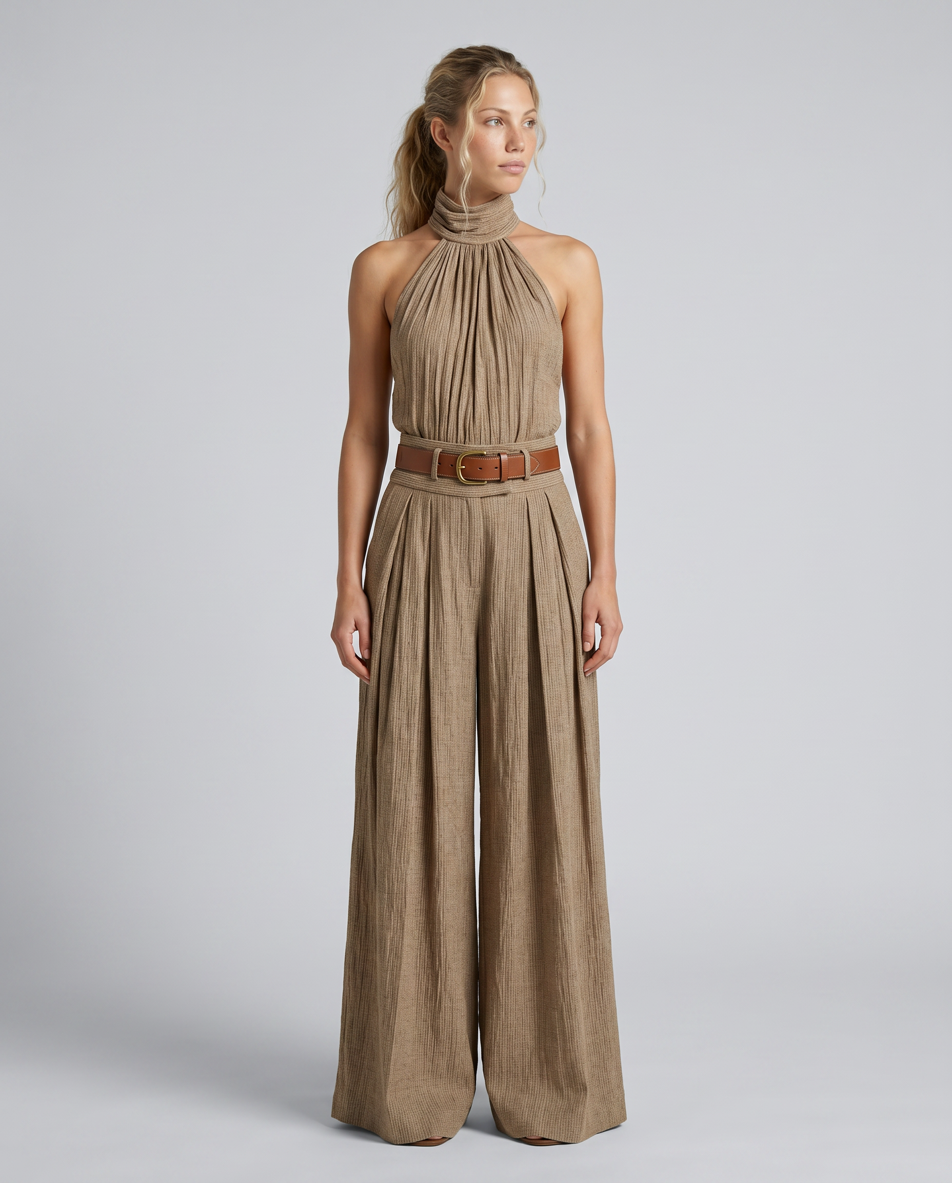 Kelsey | Halter Neck Wide-Leg Jumpsuit