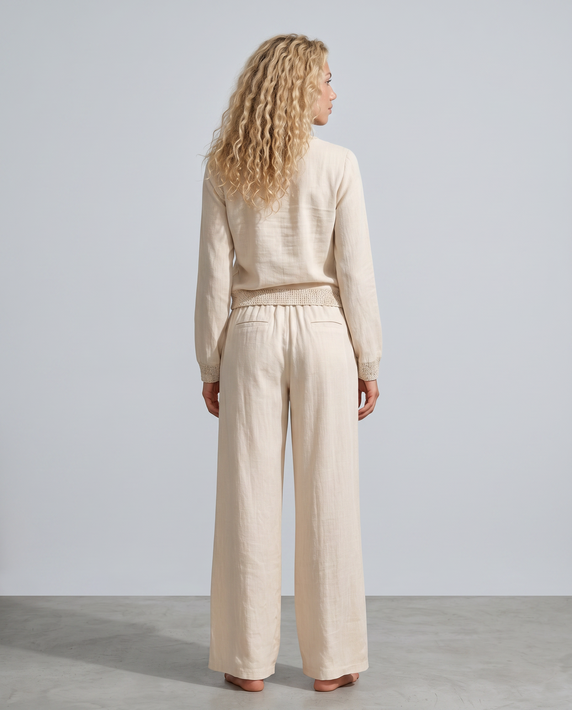 Sadie | Linen-Blend Wide-Leg Pants