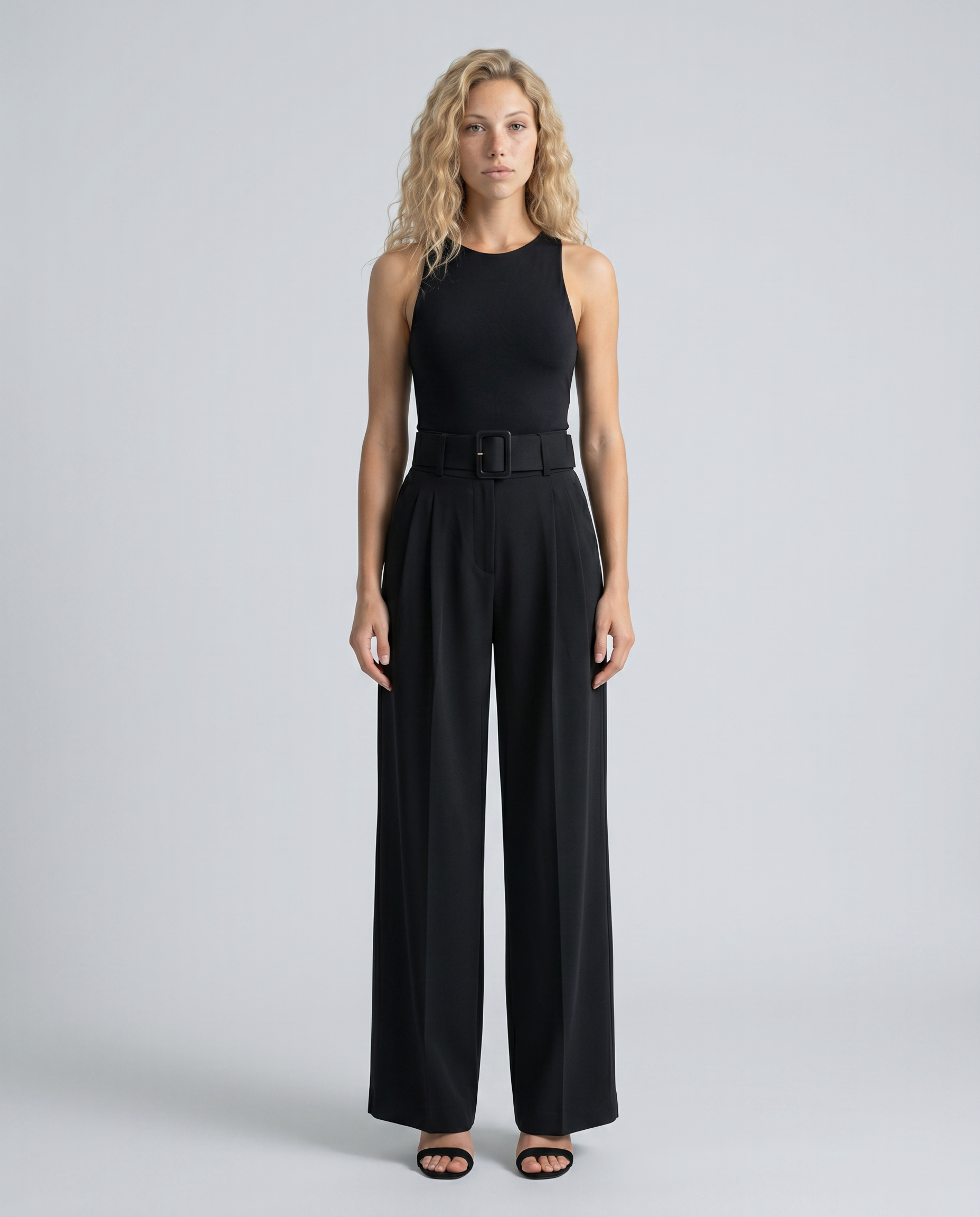 Letha | Draped Wide-Leg Trousers