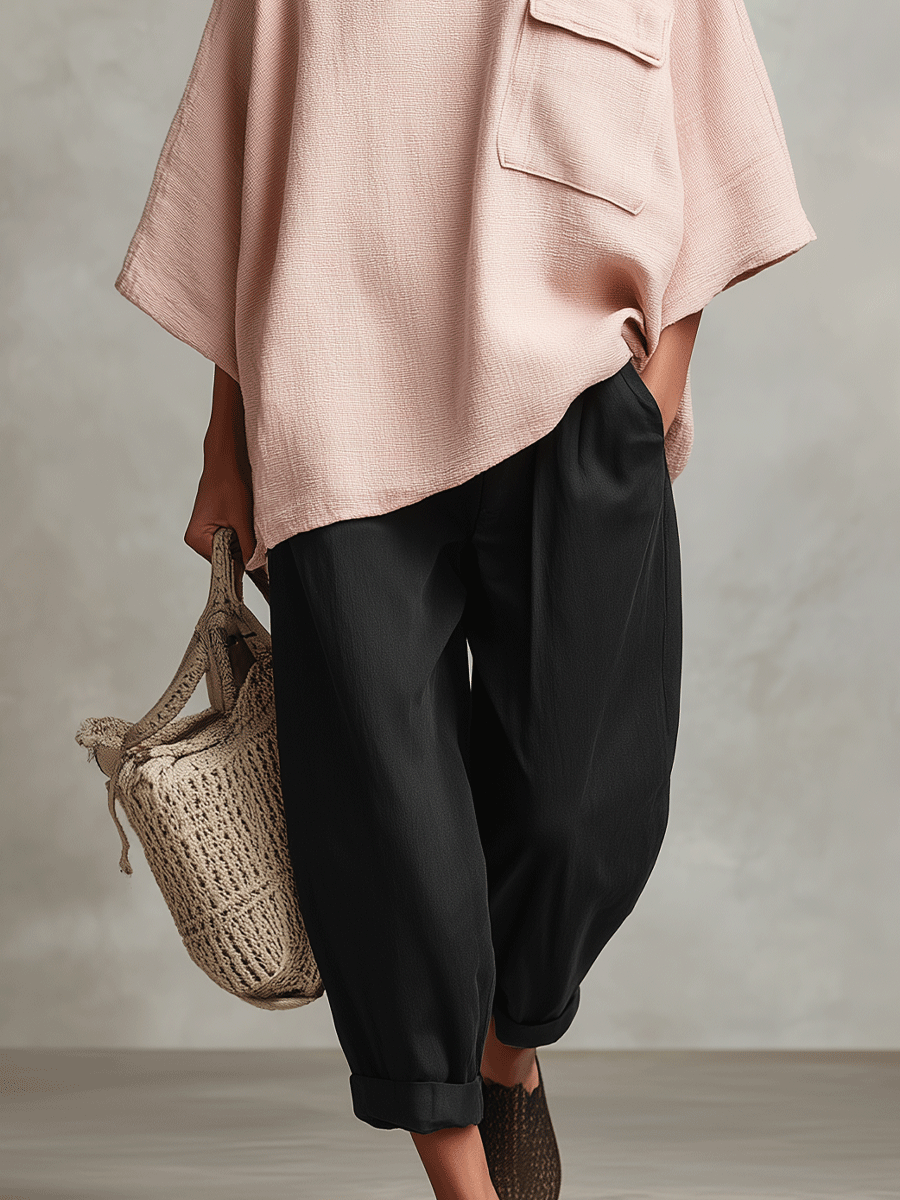 Camille | Relaxed Tapered Trousers with Side Pockets