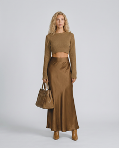 Lorie | Satin-Look Midi Skirt