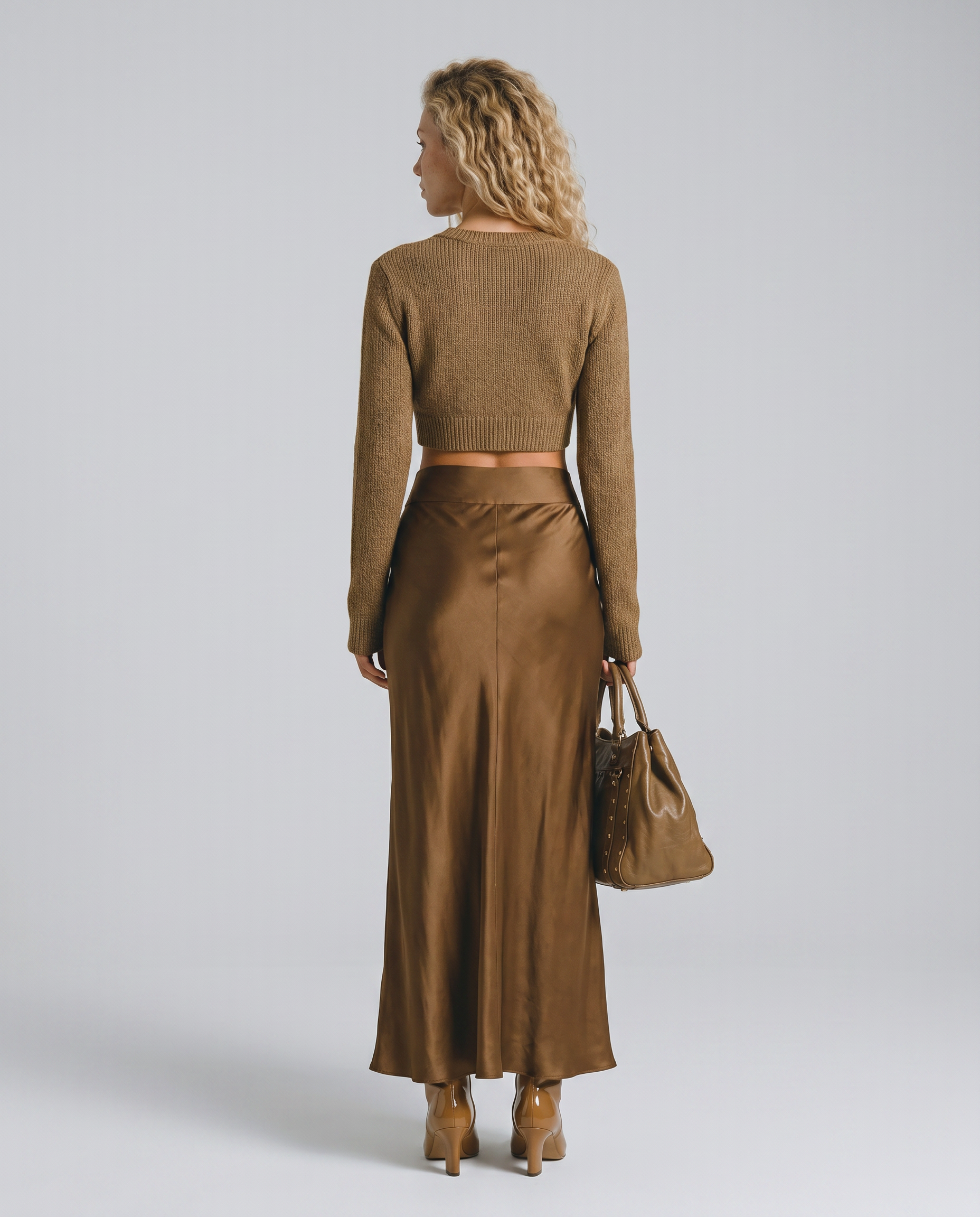 Lorie | Satin-Look Midi Skirt