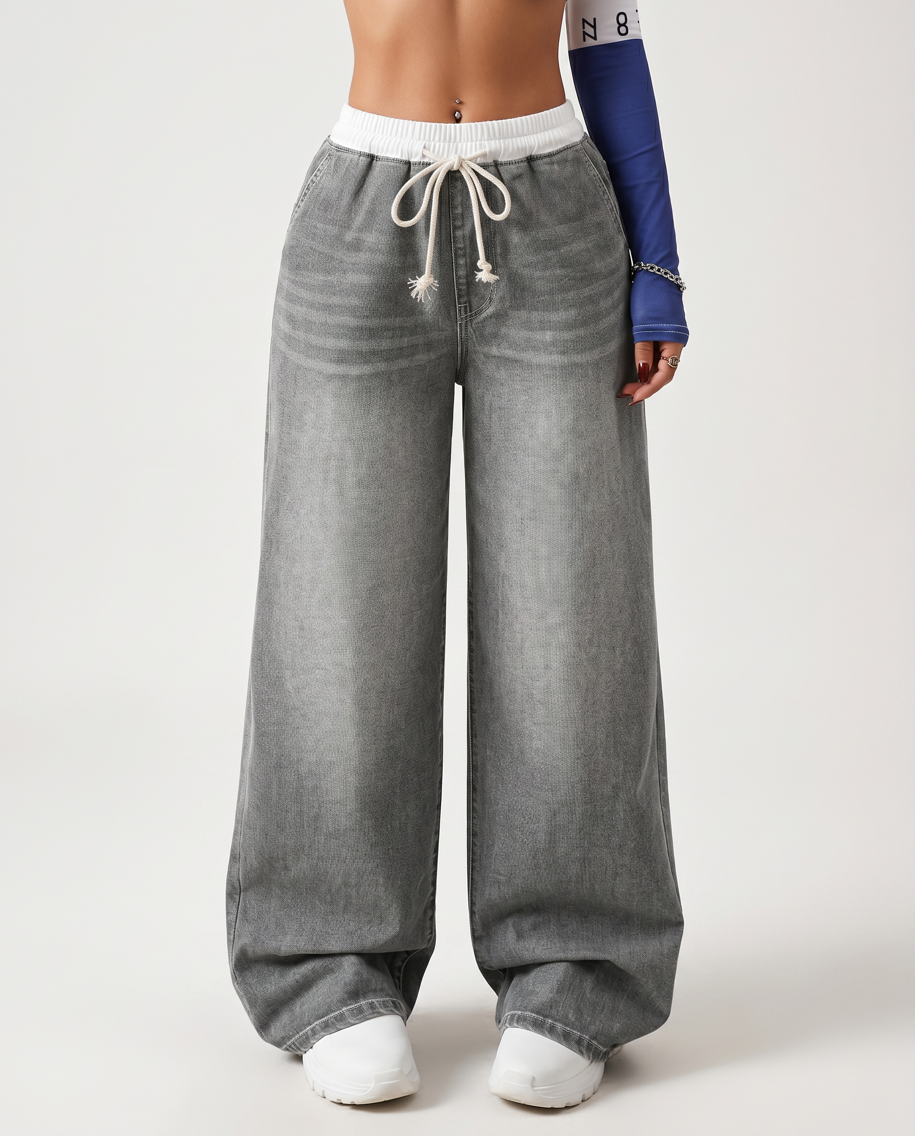Diane | Wide-Leg Jeans with Drawstring Waist