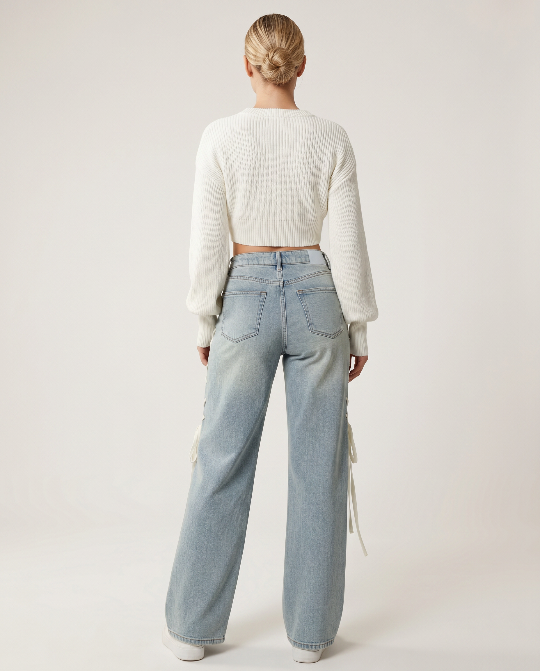 Ana | Wide-Leg Jeans with Side Lacing