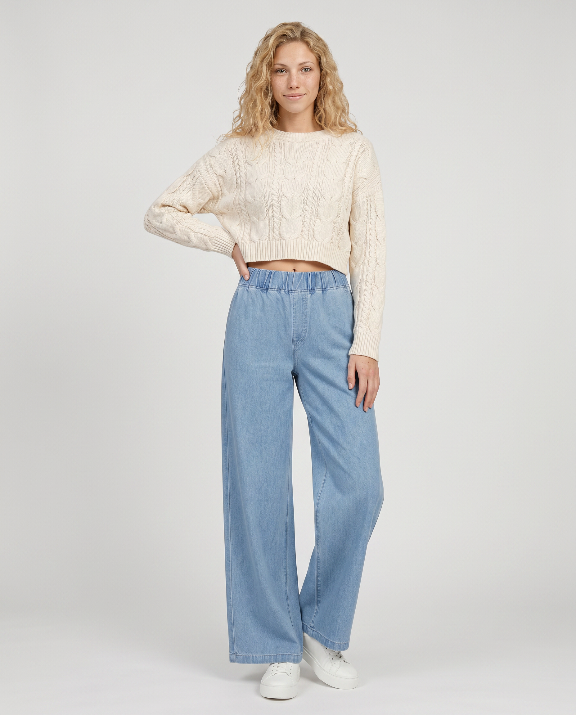 Dina | Wide-Leg Jeans with Elastic Waist