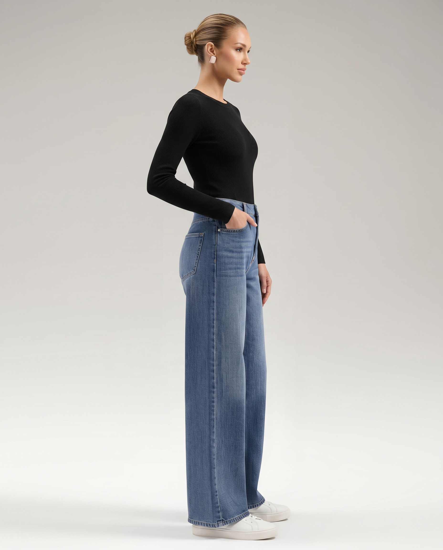 Celia | Wide-Leg Jeans with Belt Loops