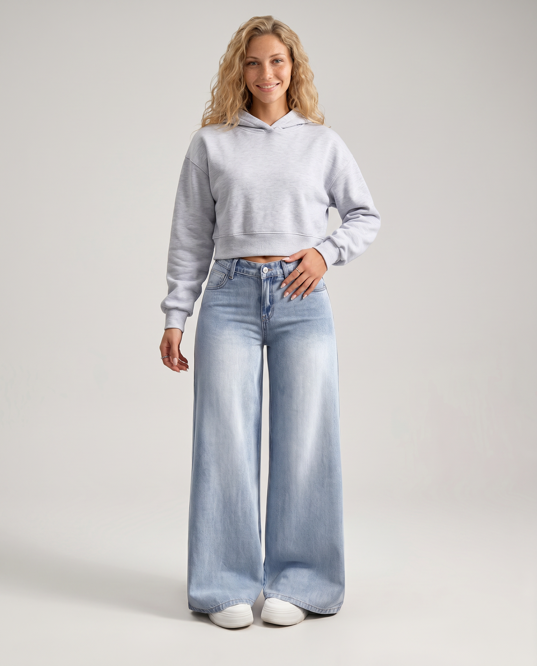 Nellie | Wide-Leg Jeans with Front Pockets